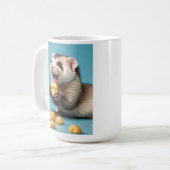 Mug Ferret Cute Manger Fromage Poufs (Devant gauche)