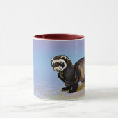 Mug ferret (Mustela putorius furo) (Centre)