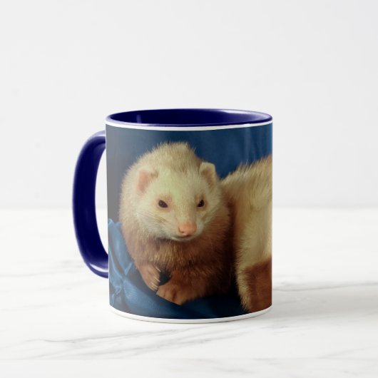 Mug Ferret pour animal de compagnie personnalisé (Devant gauche)