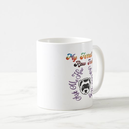 Mug Ferret Raw Fed (Devant droit)