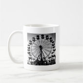 Mug Ferris Wheel en noir et blanc cadeaux photo (Gauche)