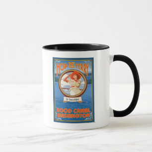 Mug Ferry d'équitation de femme - canal de capot,