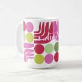 Mug Festa Bohème Rouge Rose Vert (Devant gauche)