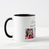 Mug Festif 3 x photo Collage Noël Rouge or (Gauche)