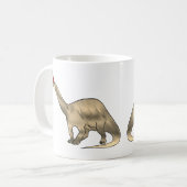 Mug Festif Brontosaurus Cute Père Noël Elf Xmas Dinosa (Devant gauche)
