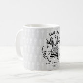 Mug Festif Bunny de vacances Etching famille Monogramm (Devant gauche)