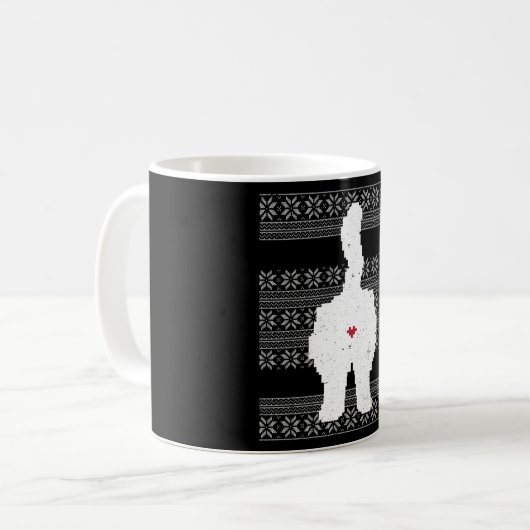 Mug Festif Chat Butt Vacances de Noël (Devant gauche)