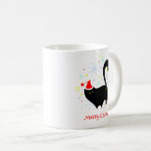 Mug Festif Chat noir à Santa Hat Joyeux Catmas (Devant droit)