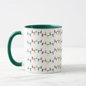 Mug Festif coloré Festif Lumières Arbre Art Motif (Gauche)