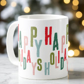Mug Festif coloré moderne Joyeux Fêtes Noël