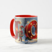 Mug Festif de Noël JOIE des Fêtes (Devant gauche)