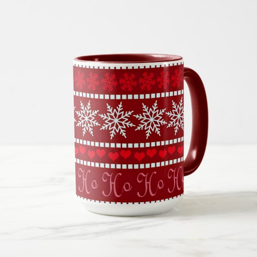Mug Festif Fête de la neige et conception de rennes (Devant droit)