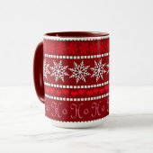 Mug Festif Fête de la neige et conception de rennes (Devant gauche)