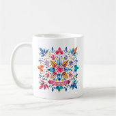Mug Festif folklor art monogramme floral Noël (Gauche)