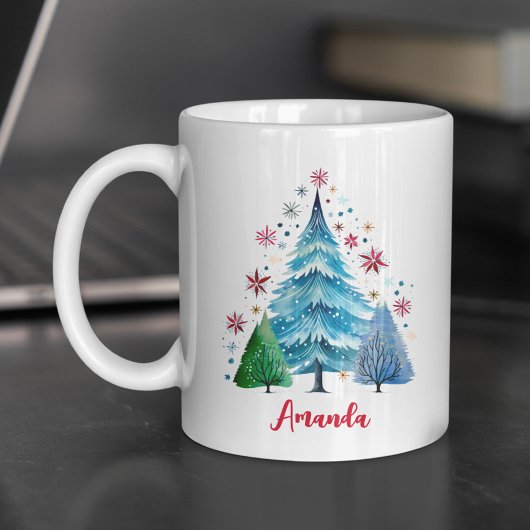 Mug Festif folklor art Monographie des arbres de Noël