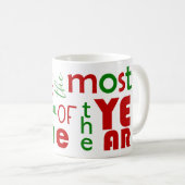 Mug Festif Joyeux Noël Rouge Vert (Devant droit)