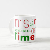 Mug Festif Joyeux Noël Rouge Vert (Devant gauche)