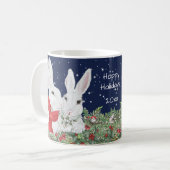 Mug Festif lapin de Noël Festif hiver personnalisé Dat (Devant gauche)
