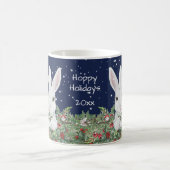 Mug Festif lapin de Noël Festif hiver personnalisé Dat (Centre)