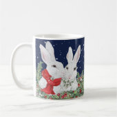 Mug Festif lapin de Noël Festif hiver personnalisé Dat (Gauche)