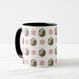 Mug Festif Moderne Snowflakes mignonette hiver