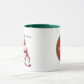 Mug Festif Noël Gens de vacances ajouter monogramme (Centre)