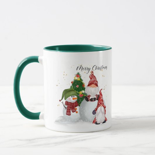 Mug Festif Noël Gens de vacances ajouter monogramme (Gauche)