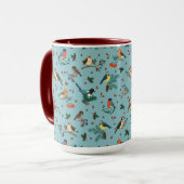 Mug Festif Oiseaux d'hiver Motif de Noël (Devant gauche)