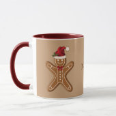 Mug Festif pain d'épices Cookie de Noël avec nom (Gauche)