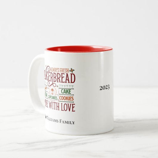 Mug festif personnalisé (Devant gauche)