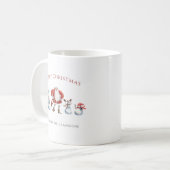 Mug Festif personnalisé père Noël snowman noël (Devant gauche)