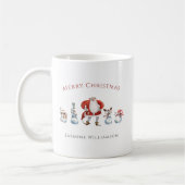 Mug Festif personnalisé père Noël snowman noël (Gauche)