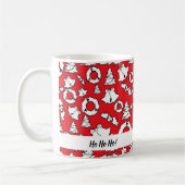 Mug Festif Rouge Blanc Noir Noël (Gauche)
