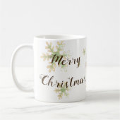 Mug Festif Snowflake Joyeux Script de Noël (Gauche)