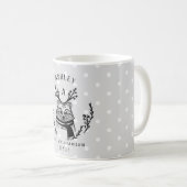 Mug Festif vacances Racon Etching Famille Monogramme (Devant droit)