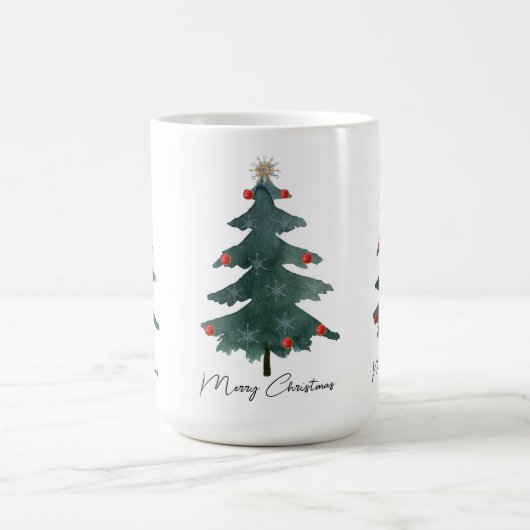 Mug Festif vert sapin de Noël Joyeux Noël (Centre)