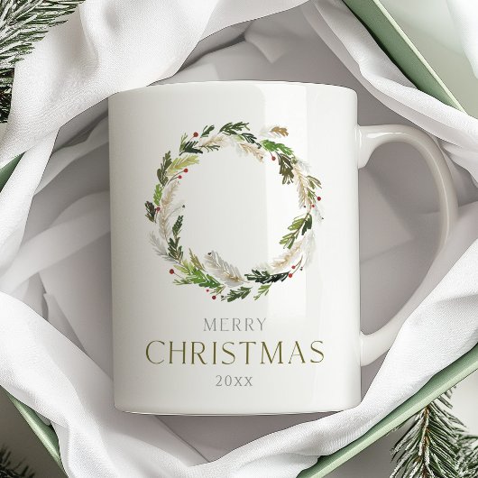 Mug Festif Watercolor Wreath
