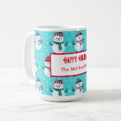 Mug Festif Winter Wonderland Blue Snowmen Noël (Devant gauche)