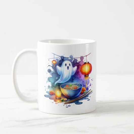 Mug Festival des fantômes affamés à l'aquarelle (Gauche)