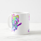 Mug Festival Rave EDM Samouraï Chat Zombie (Devant gauche)