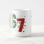 Mug Festive 67 – Chiffres de Noël lumineux Design (Devant gauche)