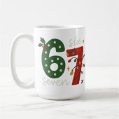 Mug Festive 67 – Chiffres de Noël lumineux Design (Gauche)