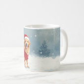 Mug Festive Afghan Hound Christmas Santa Hat Funny (Devant droit)