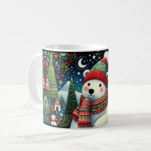 Mug Festive Art populaire Noël (Devant gauche)