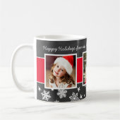 Mug Festive Black Chalkboard Noël Photo Collage (Gauche)