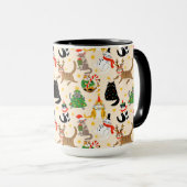 Mug Festive Chats Motif de Noël (Devant droit)