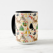 Mug Festive Chats Motif de Noël (Devant gauche)