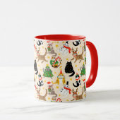 Mug Festive Chats Motif de Noël (Devant droit)