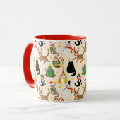 Mug Festive Chats Motif de Noël (Devant gauche)