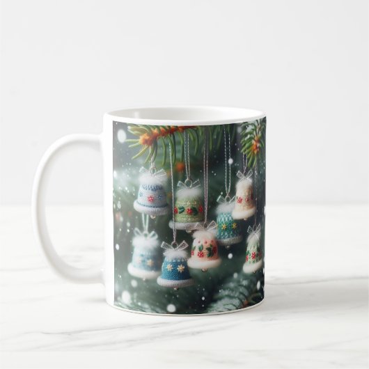 Mug Festive Cheval : Christmas mignon Bell Design Mug/ (Gauche)